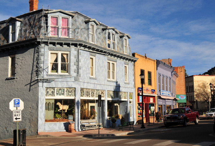 usa1511: Manitou Springs, El Paso County, Colorado, USA: old shop with mansard roof - commercial district - photo by M.Torres - (c) Travel-Images.com - Stock Photography agency - Image Bank