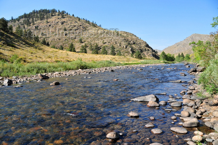 usa1530: Roosevelt National Forest - Poudre Canyon, Larimer County, Colorado, USA: Cache la Poudre River, famous for trout fishing - photo by M.Torres - (c) Travel-Images.com - Stock Photography agency - Image Bank