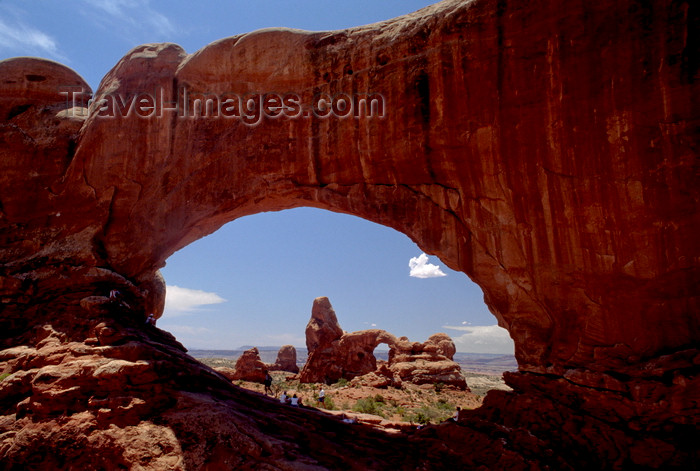 usa1702: Arches National Park, Utah, USA: view of Turret Arch through The North Window - photo by C.Lovell - (c) Travel-Images.com - Stock Photography agency - Image Bank