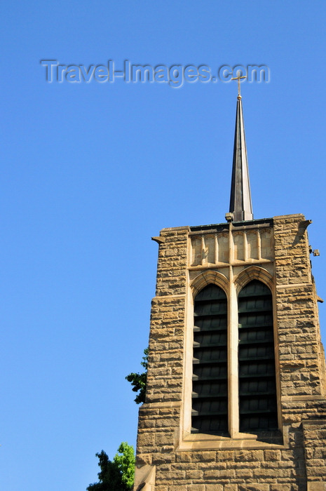 usa1716: Boise, Idaho, USA: Saint Michael's Episcopal Cathedral - neo-Gothic bell tower from 1902, built using stone from the Table Rock quarry - 518 N 8th St - photo by M.Torres - (c) Travel-Images.com - Stock Photography agency - Image Bank