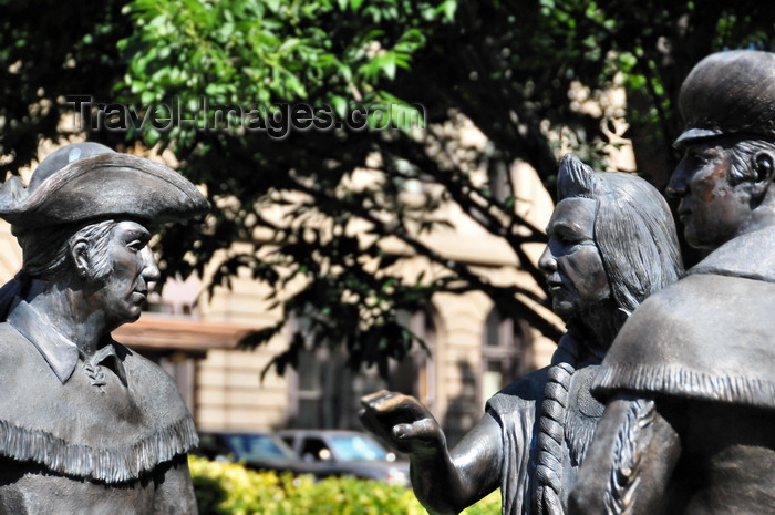 usa1720: Boise, Idaho, USA: Hospitality of Nez Perce chief - monument to the meeting with Lewis and Clark, N 8th St - sculptor Doug Hyde - photo by M.Torres - (c) Travel-Images.com - Stock Photography agency - Image Bank