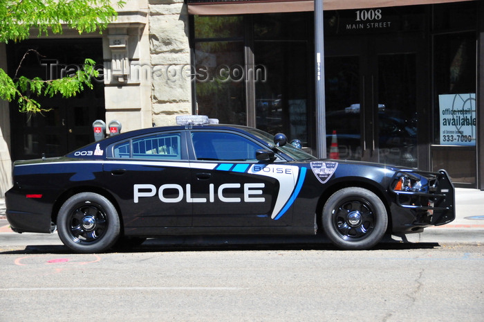 usa1740: Boise, Idaho, USA: police car on Main street -  2011 Dodge Charger - photo by M.Torres - (c) Travel-Images.com - Stock Photography agency - Image Bank