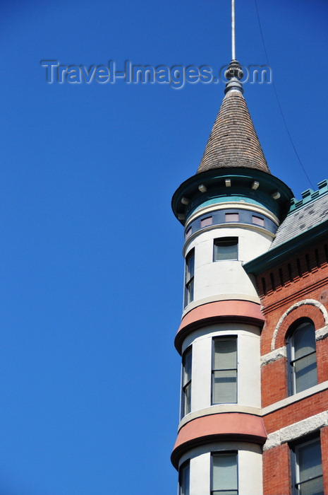 usa1742: Boise, Idaho, USA: Idanha hotel, completed in 1901 - turret detail - French Chateau Style, architect W.S. Campbell - 928 West Main Street, Downtown - photo by M.Torres - (c) Travel-Images.com - Stock Photography agency - Image Bank