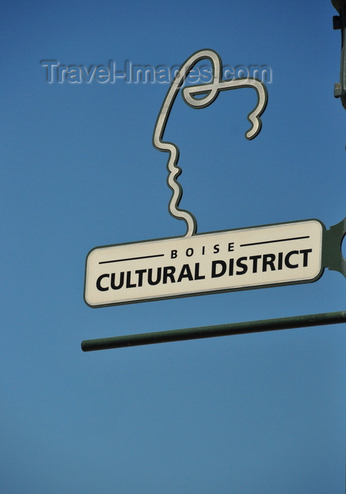 usa1745: Boise, Idaho, USA: sign for Boise Cultural District, S 8th St - Ada county - photo by M.Torres - (c) Travel-Images.com - Stock Photography agency - Image Bank