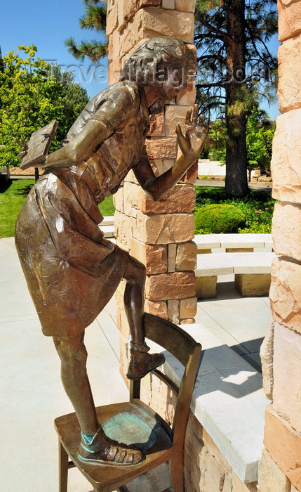 usa1746: Boise, Idaho, USA: Anne Frank statue - Idaho Anne Frank Human Rights Memorial - sculptor Gregory Stone, designer Liz Wolf - photo by M.Torres - (c) Travel-Images.com - Stock Photography agency - Image Bank