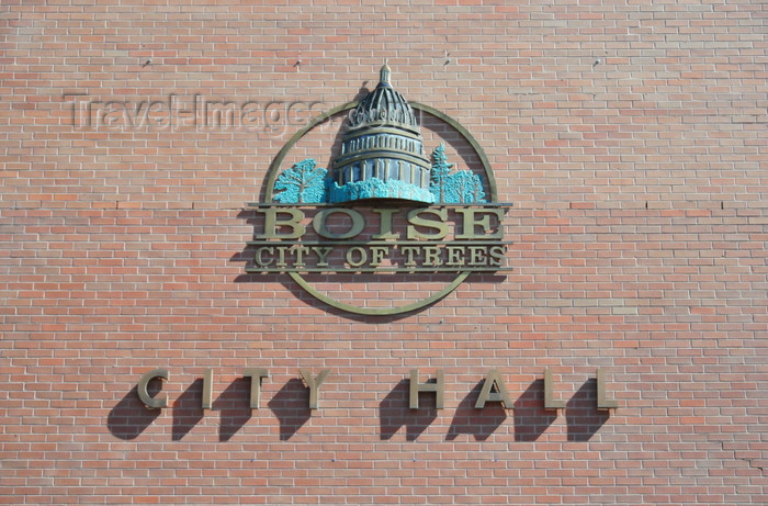 usa1756: Boise, Idaho, USA: City Hall sign - city of trees - photo by M.Torres - (c) Travel-Images.com - Stock Photography agency - Image Bank