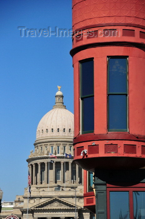 usa1757: Boise, Idaho, USA:  guerrite of the Adelmann Building and the Idaho State Capitol - photo by M.Torres - (c) Travel-Images.com - Stock Photography agency - Image Bank