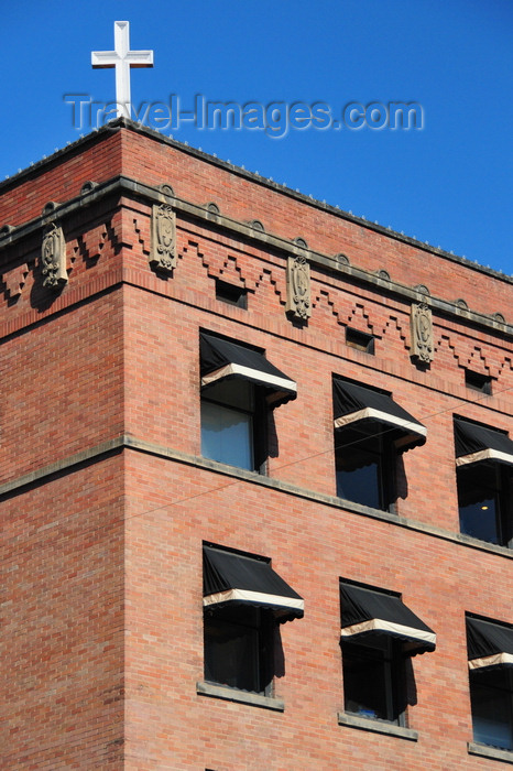 usa1762: Boise, Idaho, USA: brick building that grew a cross - corner of Idaho and 9th St. - photo by M.Torres - (c) Travel-Images.com - Stock Photography agency - Image Bank