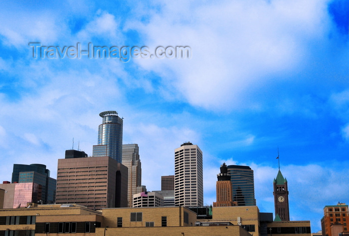 usa1764: Minneapolis, Minnesota, USA: downtown skyline - Capella Tower on the right, City Hall on the left - photo by M.Torres - (c) Travel-Images.com - Stock Photography agency - Image Bank