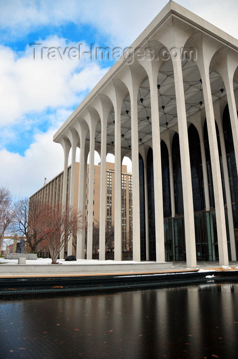 usa1773: Minneapolis, Minnesota, USA: ING Reliastar Building, formerly Northwestern National Life Insurance Building - columns and reflecting pool - architect Minoru Yamasaki - 20-32 Washington Avenue South, Gateway District, Downtown West - photo by M.Torres - (c) Travel-Images.com - Stock Photography agency - Image Bank