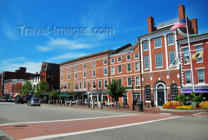 usa1787: Portsmouth, New Hampshire, USA: Portsmouth Athenaeum - Market Square, looking west along Daniet St. - commercial center of Portsmouth since the mid-1700s - New England - photo by M.Torres - (c) Travel-Images.com - Stock Photography agency - Image Bank