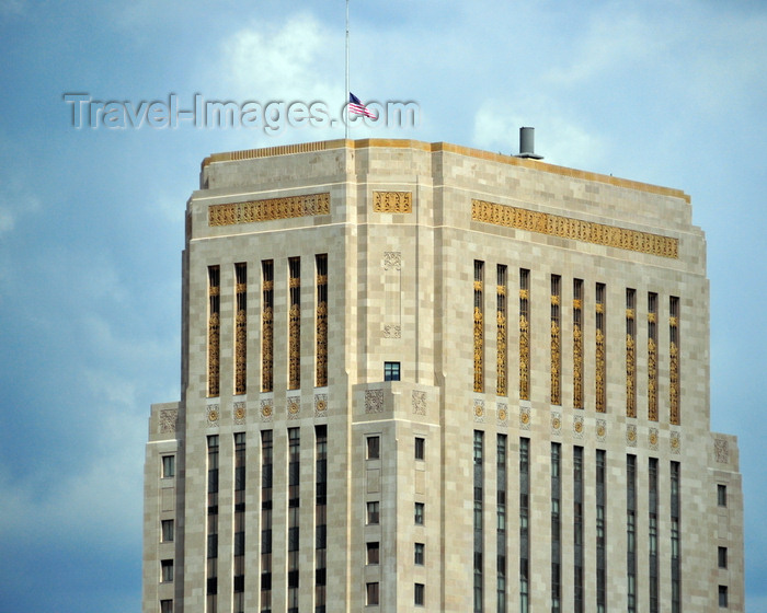 usa1829: Kansas City, Missouri, USA:  Jackson County Courthouse - built in 1934, designed by Wight and Wight architects - limestone tower detailed with elaborate wrought grillwork by Charles Keck - Art Deco style - 415 E. 12th Street - photo by M.Torres - (c) Travel-Images.com - Stock Photography agency - Image Bank