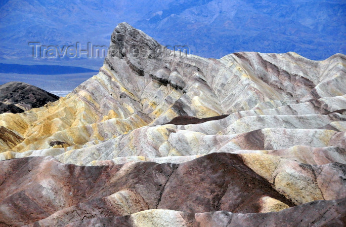 usa1836: Death Valley National Park, California, USA: Zabriskie Point - Manly Beacon, a rock formation that stands like a shark fin in the horizon - photo by M.Torres - (c) Travel-Images.com - Stock Photography agency - Image Bank