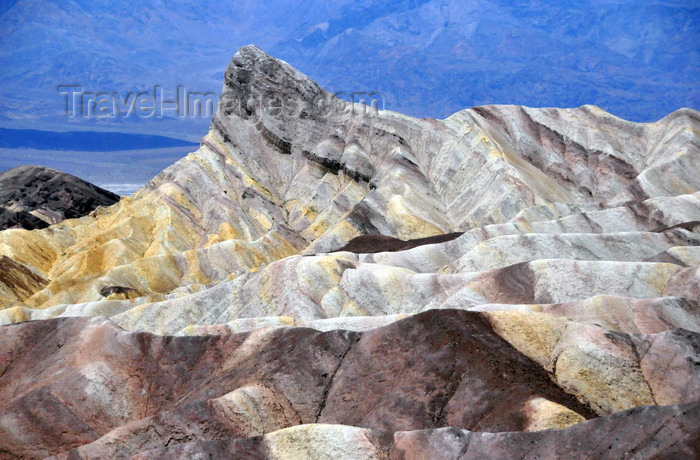 usa1836: Death Valley National Park, California, USA: Zabriskie Point - Manly Beacon, a rock formation that stands like a shark fin in the horizon - photo by M.Torres - (c) Travel-Images.com - Stock Photography agency - Image Bank