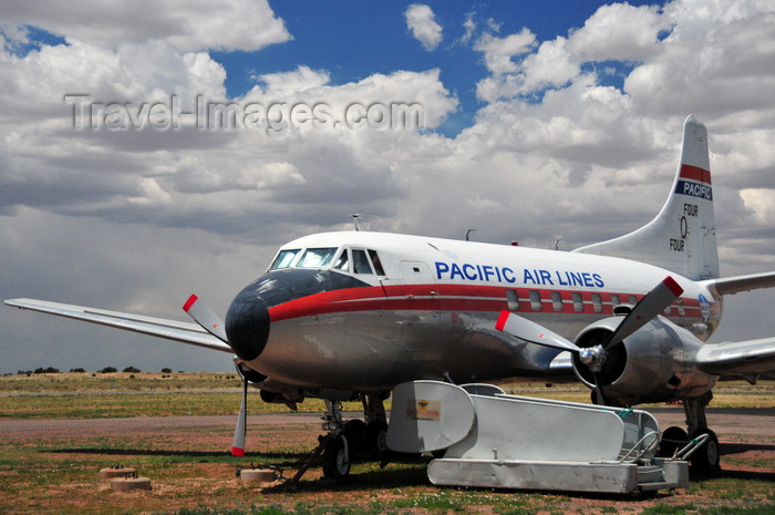 usa1889: Valle-Williams, Arizona, USA: Pacific Air Lines Martin 404 Skyliner, CN 14135 - built by built by the Glenn L. Martin Company in 1952 and delivered to TWA as Ship No. 429 - Planes of Fame Air Museum - photo by M.Torres - (c) Travel-Images.com - Stock Photography agency - Image Bank