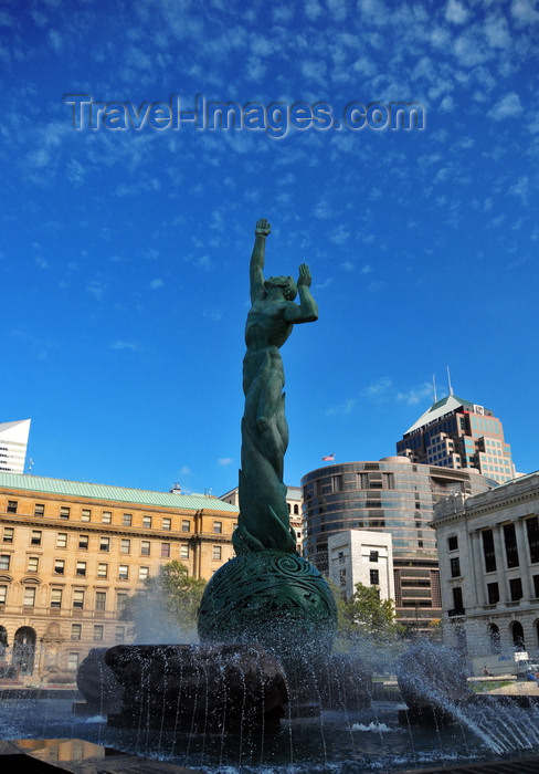 usa1901: Cleveland, Ohio, USA: Fountain of Eternal Life aka War Memorial Fountain - sculptor Marshall Fredericks - Veterans' Memorial Plaza (Mall A)  - photo by M.Torres - (c) Travel-Images.com - Stock Photography agency - Image Bank