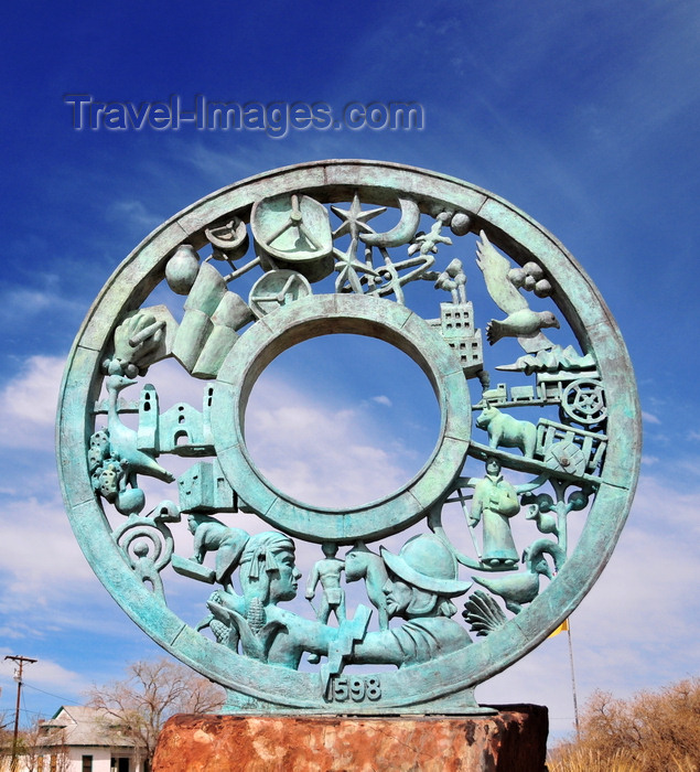 usa1961: Socorro, New Mexico, USA: sculpture 'the Wheel of History' - pictorial history of over four hundred years - Elfego Baca Heritage Park - photo by M.Torres - (c) Travel-Images.com - Stock Photography agency - Image Bank