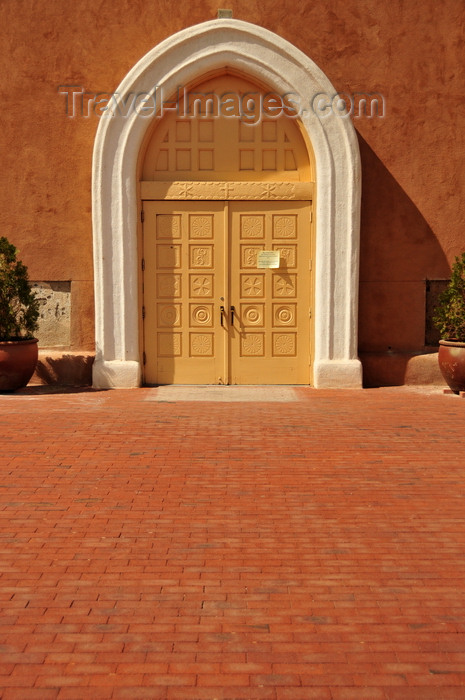 usa1970: Socorro, New Mexico, USA: San Miguel Mission - main gate on an adobe facade - photo by M.Torres - (c) Travel-Images.com - Stock Photography agency - Image Bank