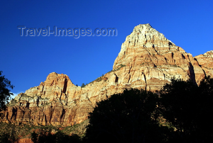 usa2103: Zion National Park, Utah, USA: Bridge Mountain at sunset - photo by A.Ferrari - (c) Travel-Images.com - Stock Photography agency - Image Bank