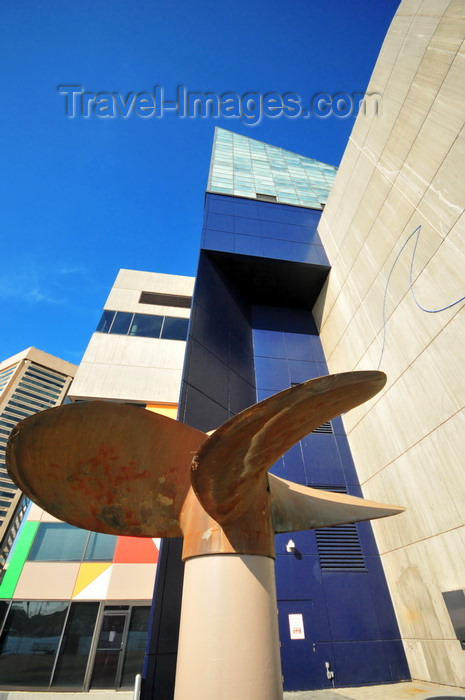 usa2173: Baltimore, Maryland, USA: National Aquarium in Baltimore and old propeller - Inner Harbor - photo by M.Torres - (c) Travel-Images.com - Stock Photography agency - Image Bank