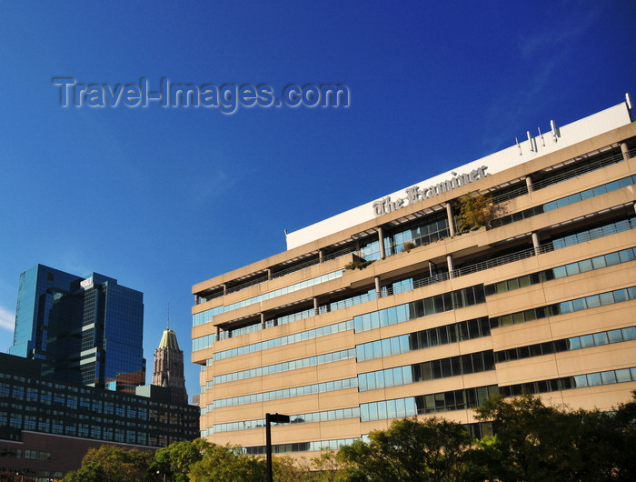 usa2187: Baltimore, Maryland, USA: Inner Harbor Center Building - The Examiner - 400 East Pratt Street - The Gallery at Harborplace to the left and Bank of America in between - photo by M.Torres - (c) Travel-Images.com - Stock Photography agency - Image Bank