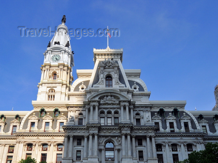 usa220: Philadelphia, Pennsylvania, USA: City Hall façade - named a landmark by the American Society of Civil Engineers - 1 Penn Square - photo by M.Torres - (c) Travel-Images.com - Stock Photography agency - Image Bank