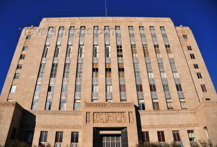 usa2330: Oklahoma City, OK, USA: Oklahoma County Courthouse - Layton and Forsyth architects - Indiana limestone façade with decorative aluminum panels - photo by M.Torres - (c) Travel-Images.com - Stock Photography agency - Image Bank