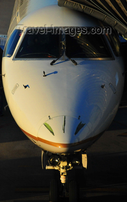 usa2352: Oklahoma City, OK, USA: nose view of Embraer EMB-145XR CN 145700, N24128 ExpressJet Airlines - Will Rogers World Airport - IATA OKC - photo by M.Torres - (c) Travel-Images.com - Stock Photography agency - Image Bank