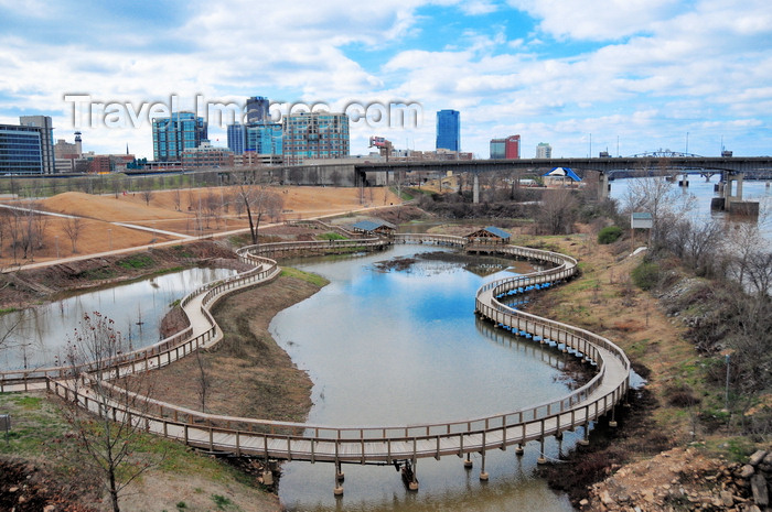 usa2356: Little Rock, Arkansas, USA: William E. 'Bill' Clark Presidential Park Wetlands  - elevated walkaways on and by the water - wetlands along the Arkansas River - photo by M.Torres - (c) Travel-Images.com - Stock Photography agency - Image Bank