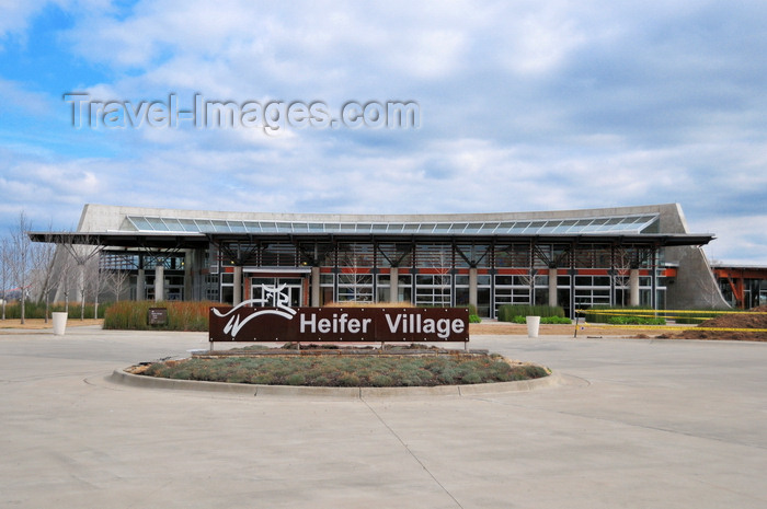 usa2359: Little Rock, Arkansas, USA: Heifer International headquarters - Hiefer Village sign with logo - built on a reclaimed industrial brownfield - Heifers for Relief - giving animals - photo by M.Torres - (c) Travel-Images.com - Stock Photography agency - Image Bank