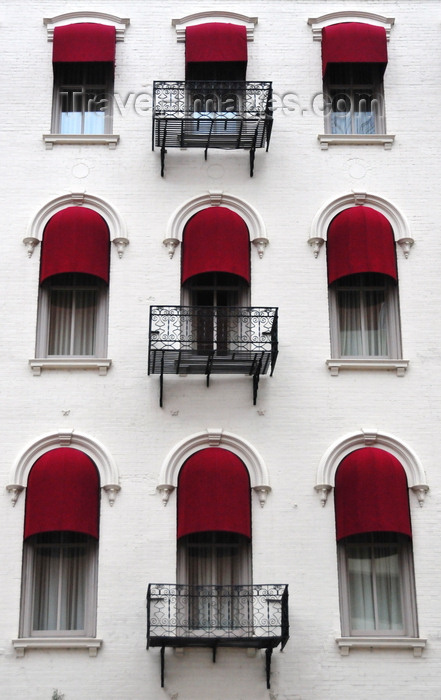 usa2369: Little Rock, Arkansas, USA: windows and balconies of the Capital Hotel - historic Victorian building - corner of Markham and Louisiana streets - photo by M.Torres - (c) Travel-Images.com - Stock Photography agency - Image Bank