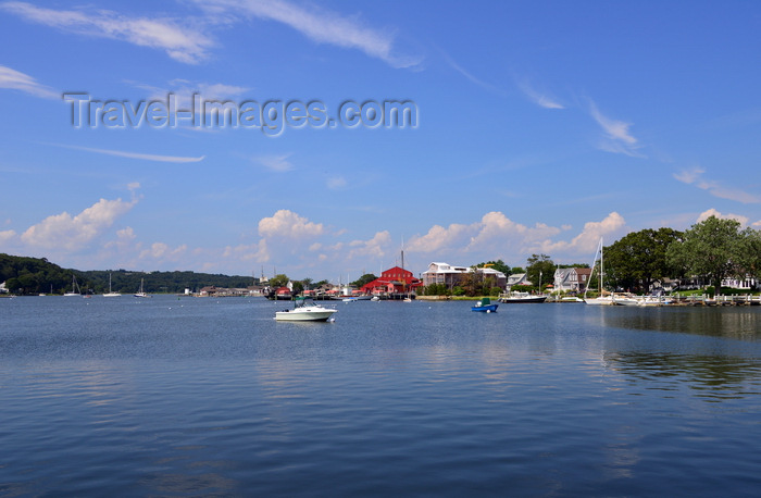 usa2397: Mystic, CT, USA: Mystic River seen from the Stonington side, the East bank - Mystic Seaport - photo by M.Torres - (c) Travel-Images.com - Stock Photography agency - Image Bank