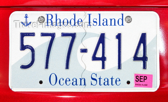 usa2404: Cranstons Corner, North Kingstown, RI, USA:  Rhode Island license plate - Ocean State - photo by M.Torres - (c) Travel-Images.com - Stock Photography agency - Image Bank