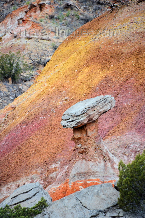 usa2583: Palo Duro Canyon State Park, Texas, USA: hoodoo on a cliff face - Texas Panhandle - photo by M.Torres - (c) Travel-Images.com - Stock Photography agency - Image Bank