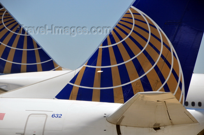 usa279: Houston, Texas, USA: George Bush Intercontinental Airport - tails of Continental aircraft - photo by M.Torres - (c) Travel-Images.com - Stock Photography agency - Image Bank