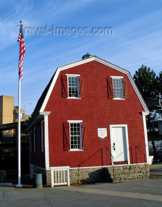 usa320: New London, Connecticut: Nathan Hale Schoolhouse  - he taught there 1774 - 1775 - photo by G.Frysinger - (c) Travel-Images.com - Stock Photography agency - Image Bank