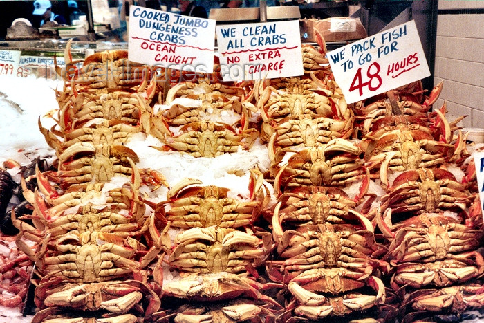 usa327: Seattle, Washington, USA: Pike's Peak Market - crabs - photo by M.Torres - (c) Travel-Images.com - Stock Photography agency - Image Bank