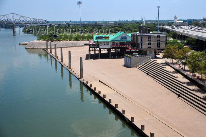 usa349: Louisville, Kentucky, USA: Riverwalk and the Ohio river seen from the Clark Bridge - photo by M.Torres - (c) Travel-Images.com - Stock Photography agency - Image Bank