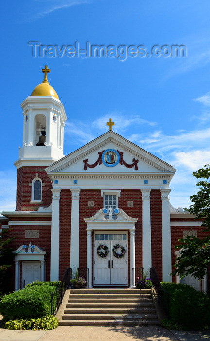 usa361: Scarborough Hills, Narragansett, RI, USA: facade of the Catholic church of St Mary Star of the Sea - Point Judith Road - photo by M.Torres - (c) Travel-Images.com - Stock Photography agency - Image Bank