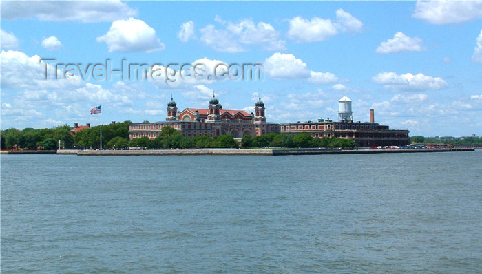 usa394: New York, USA: Ellis Island - from the ferry - photo by Llonaid - (c) Travel-Images.com - Stock Photography agency - Image Bank