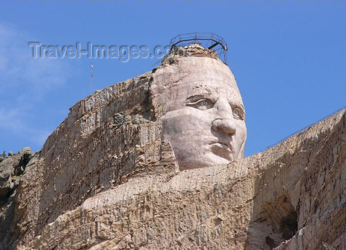 usa410: Custer, South Dakota, USA: Crazy Horse Memorial - mountain memorial to the Native American culture by Korczak Ziólkowski - Black Hills - photo by G.Frysinger - (c) Travel-Images.com - Stock Photography agency - Image Bank