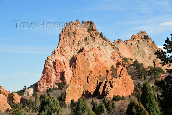 usa413: Colorado Springs, El Paso County, Colorado, USA: Garden of the Gods - steep rock formations - Gray Rock - photo by M.Torres - (c) Travel-Images.com - Stock Photography agency - Image Bank