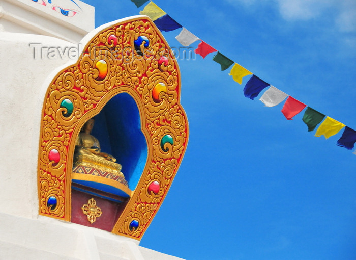 usa418: El Rito, New Mexico, USA: Kagu Mila Guru Stupa - Buddha sculpture in a niche - photo by M.Torres - (c) Travel-Images.com - Stock Photography agency - Image Bank