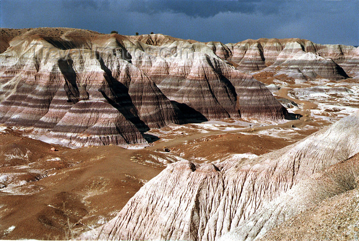 usa438: USA - Cocoa Mountains - Petrified Forest NP (Arizona) (photo by G.Friedman) - (c) Travel-Images.com - Stock Photography agency - Image Bank