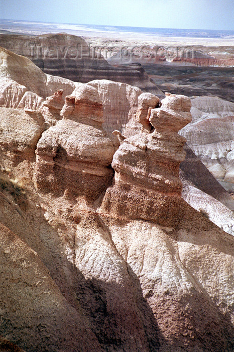 usa447: USA - Cocoa Mountains - Petrified Forest National Park (Arizona): painted pocks (photo by G.Friedman) - (c) Travel-Images.com - Stock Photography agency - Image Bank