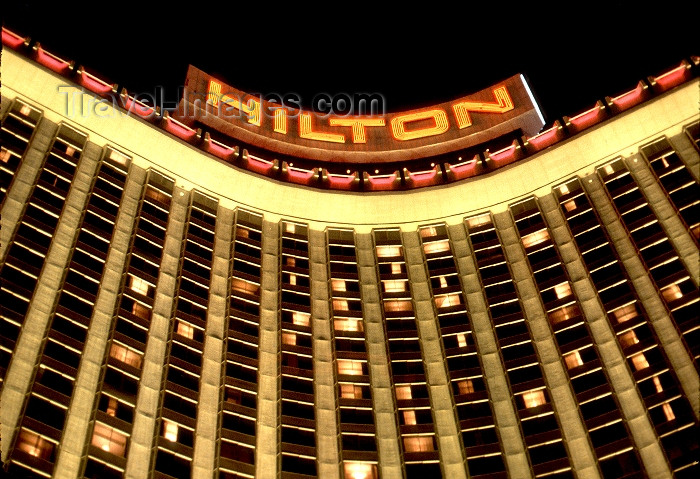 usa481: Las Vegas (Nevada): the Hilton hotel (photo by G.Friedman) - (c) Travel-Images.com - Stock Photography agency - Image Bank