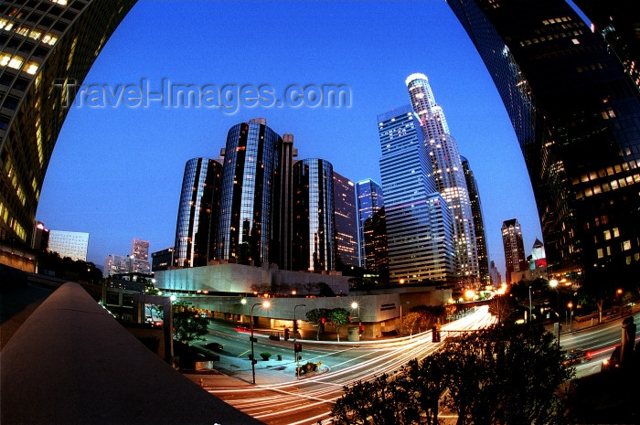 usa488: Los Angeles (California): Bonaventure Hotel - downtown LA - fisheye - Photo by G.Friedman - (c) Travel-Images.com - Stock Photography agency - Image Bank