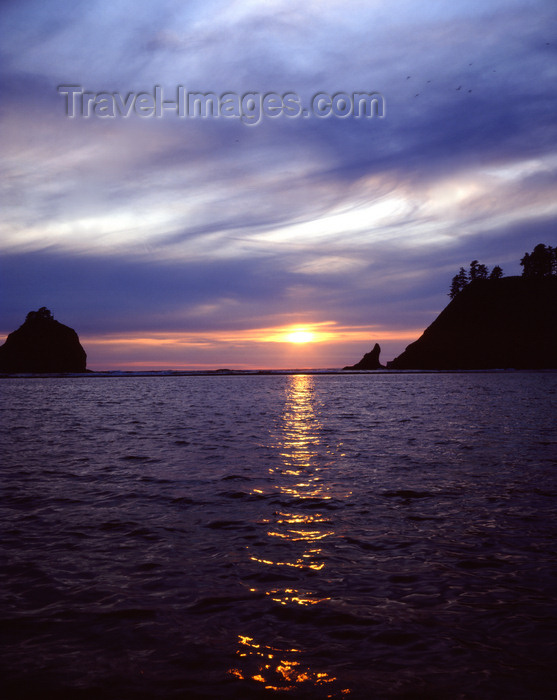 usa51: Olympic National Park (Oregon): susnset on the Pacific coast - photo by J.Fekete - (c) Travel-Images.com - Stock Photography agency - Image Bank