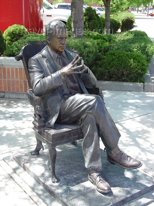 usa514: Rapid City, South Dakota, USA: statue of President Richard Nixon in China - sculptor Edward E. Hivaka - Presidential Walk - photo by G.Frysinger - (c) Travel-Images.com - Stock Photography agency - Image Bank