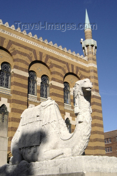 usa547: Milwaukee (Wisconsin): Tripoli Mosque - Tripoli Shrine Masonic Temple - Ancient Arabic Order of the Nobles of the Mystic Shrine for North America - camel statue - photo by G.Frysinger - (c) Travel-Images.com - Stock Photography agency - Image Bank